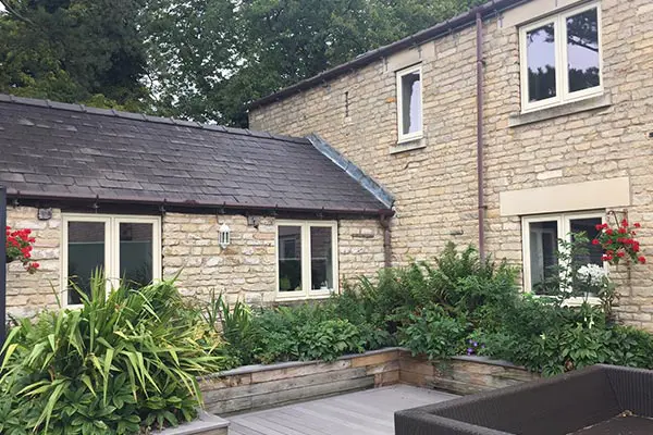 Cream casement windows