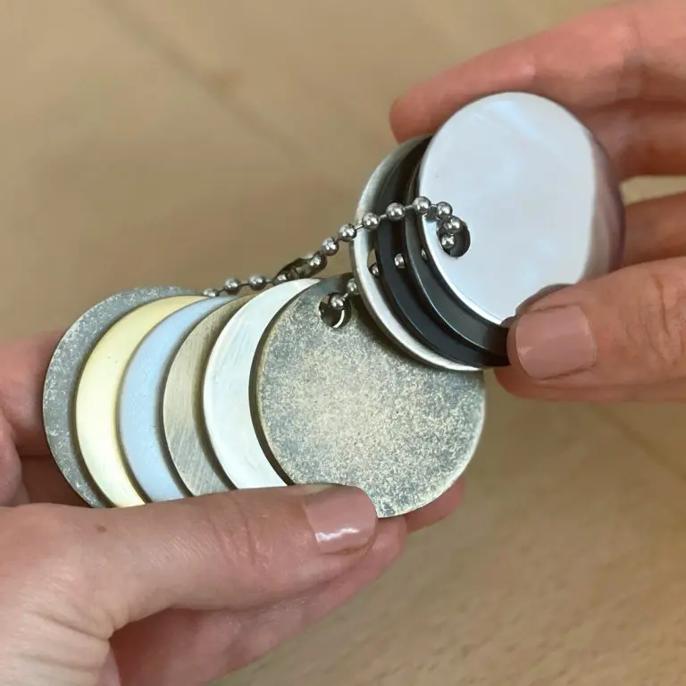 Samples collection of ironmongery swatches