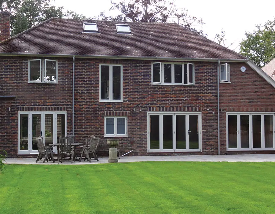 Big house with French doors to large garden
