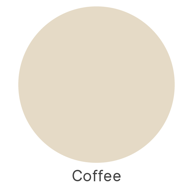 Beige-colored circle labeled "Coffee" underneath, set against a white background.